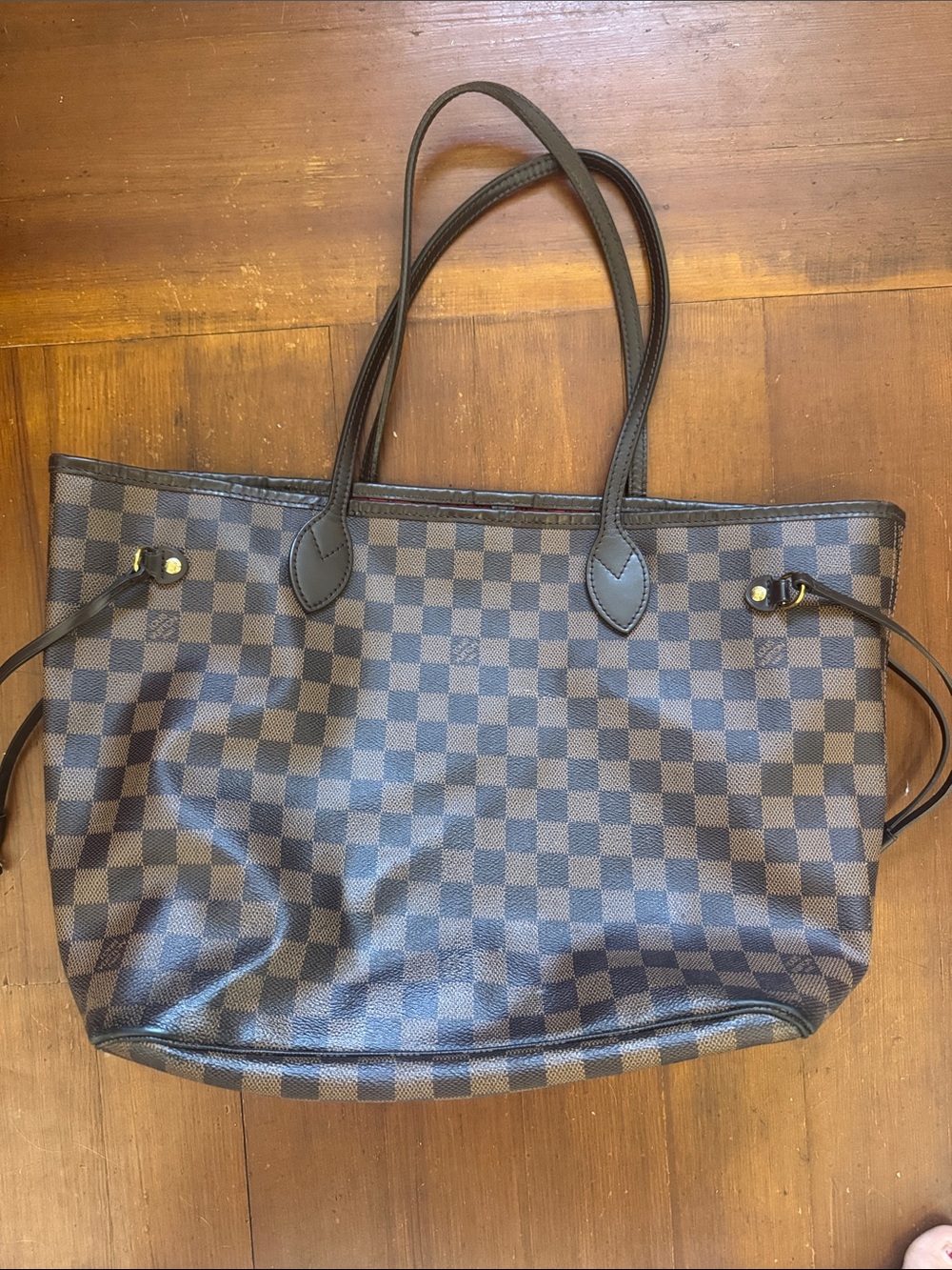 Louis Vuitton Damier Ebene Brown Checkered Tote